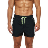 Men Boy Lightweight Elastic Waist Swim Short Trunk,Diving Surfing Beach Bathing Suit Boardshorts Summer Fast Dry Mesh Casual Swim Shorts with Pockets