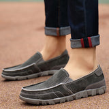 Men's Solid Color Flat Heels Casual Shoes Lightweight Slip On Holiday Round Toe