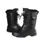 Mens Waterproof Insulated Winter Snow Boots Warm Fur Lined Hiking Boots