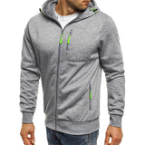 Men's Hoodie Zip-up Smart Casual Sweatshirt Hooded Regular Fit Jumper Pockets