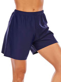 Women Boyshorts Swim Boxer Shorts Bikini Bottoms Boardshorts Swimsuit Swimwear