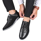 Mens Pointed Toe Loafers Leather Formal Business Dress Shoes