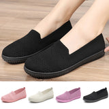 Women Comfortable Flat Slip On Shoes Casual Red Breathable Anti-slip Sneakers
