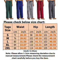 Mens Casual Plaid Printed Loose Pants Pajama Bottoms Trousers Sleepwear Homewear