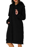Womens Casual Hooded Sweatshirt Long Sleeve Sweater Hoodies Ladies Jumper Dress