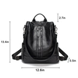 Women Handbag School Backpack Anti-Theft Waterproof Rucksack Zipper Shoulder Bag