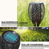 2/4/6Pcs 12LED Flame Solar Torch Light Waterproof Flickering Dancing Garden Lamp