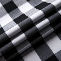 Plaid Table Cloth Cover, Picnic Tablecloth, Cotton Linen Wrinkle Free Rectangle Table Cloth Home Christmas Party Decorative Table Cover