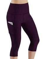 Women's Capri Yoga Pants High Waist Leggings Cropped Pocket Fitness Sports Gym