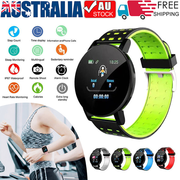 119Plus Smart Watch IP67 Waterproof Bracelet Heart Rate Monitor Fitness Tracker