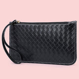 Women PU Leather Wristband Wallet Clutch Bag Phone Holder Zip Coin Purse Handbag