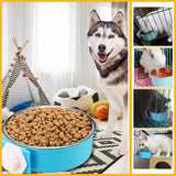 Stainless Steel Pet Dog Food Water Bowl Cage Hanging Feeder Mountable Container