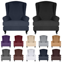 Stretch Armrest Sofa Cover Wing Back Chair Cover Elastic Spandex Armchair Slipcover Protector for Homeliving Room Office