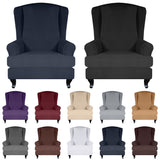 Stretch Armrest Sofa Cover Wing Back Chair Cover Elastic Spandex Armchair Slipcover Protector for Homeliving Room Office