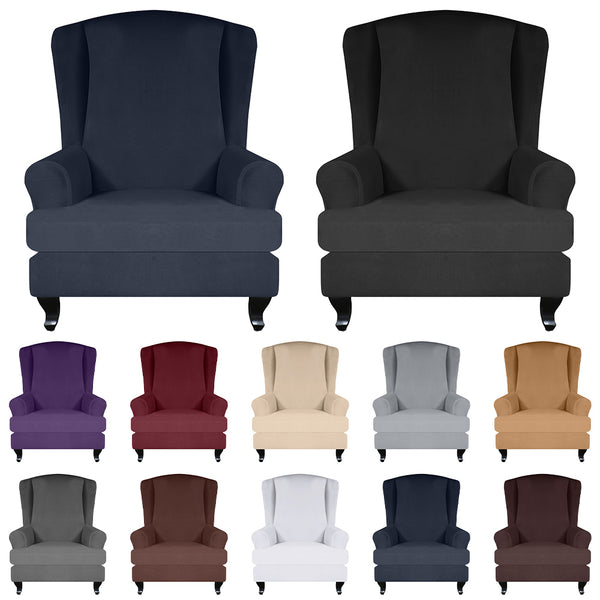 Stretch Armrest Sofa Cover Wing Back Chair Cover Elastic Spandex Armchair Slipcover Protector for Homeliving Room Office