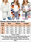 Womens Casual Long Sleeve Striped Knitted Sweater Cardigan Coat Outwear Knitwear