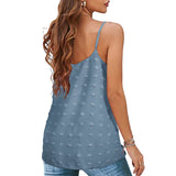 Womens Sleeveless Shirt Scoop Neck Spaghetti Strap Camisole