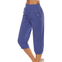 Women's capris pants Loose Fit jogger cropped Pants Workout Yoga Lounge Pants with Pockets