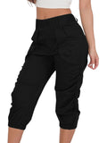 Women Zipper Bottoms Boho Solid Color Trousers Beach Pants Harem Loungewear