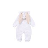 Kids Baby Unisex Solid Color Warm Hoodie Jumpsuit Romper Bodysuit Zipper Closure