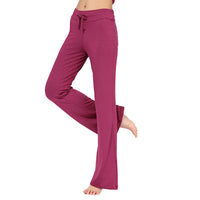 Women Drawstring Comfy Wide Leg Loungewear Pants Casual Loose Flare Bell Bottom Trousers Ladies Full Length Sport Workout Pants