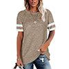 Women's Loose T-Shirt Casual Short Sleeves Pullover Round Neck Tops Blouse Tee
