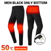Ploreser Heated Underwear Shirt with Pants Washable USB Charging Electric Thermal Heating Insulated Clothes with 3 Level Temperature Setting Cold-Proof Underwear Men/Women Outdoor Winter Heating