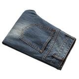 Men Ripped Jeans Straight Skinny Slim Fit Denim Pants Destroyed Frayed Trousers