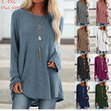 Women Ladies Long Sleeve Pullover T-shirt Loose Baggy Casual Tunic Tops