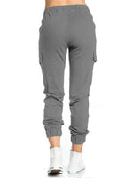 MAWCLOS Womens Casual Lounge Harem Pant Plus Size Elastic Waist Drawstring Hiking Jogger Workout Cargo Pants with Pockets