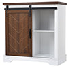 CUH Bathroom Storage Cabinet, Farmhouse Freestanding Accent Cabinet, Sliding Barn Door, Thick Top, Adjustable Shelf, Kitchen Buffet Entryway Table, Thick MDF Board