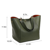 Women PU Leather Handbag Tote Single Shoulder Bag Large Capacity With Inner Bag