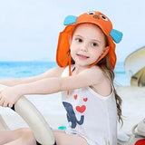 Toddler Baby UV Protection Sun Hats Cute Cartoon Beach Swim Caps Foldable Wide Brim Fisherman Bucket Hats for Girl Boy Kids