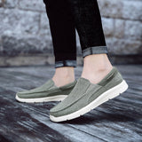 Mens Slip On Canvas Shoes Casual Loafers Walking Driving Sneakers Low Top Boat Shoe