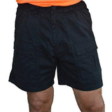 Men Casual Multi-pockets Cargo Short Mens Leisure Bottoms Elastic Waist Workout Solid Color Lounge Beach Shorts