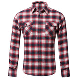 Men's Casual Button Down Plaid Shirt