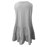 Women's Tiered Vest Tank Top Casual Loose Sleeveless Shirt Blouse Pullover Tunic