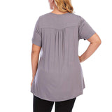 Womens Ladies' Plus Size Solid Color Crew Neck Tops Summer Sleeveless T-Shirts