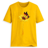 Women Sunflower Tops Ladies Casual Short Sleeve T Shirt Crew Neck Floral Print  Blouse Tee Shirt Top