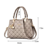 Women PU Leather Single Shoulder Bag Crossbody Bag Handbag Tote Purse w/ Pendant