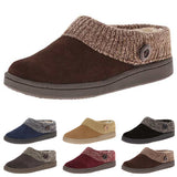 Unisex Fur Lined Slippers Mules Winter Warm Outdoor Indoor Slip On Casual Shoes