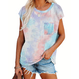 Womens Casual Summer Shirt Short Sleeve Round Neck T-Shirt Basic Tee Tunic Tops