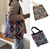 Women Boho Knitted Woven Shoulder Bag Ladies Beach Tote Large Handbag Messenger
