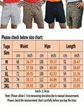 Men Casual Multi-pockets Cargo Short Mens Leisure Bottoms Elastic Waist Workout Solid Color Lounge Beach Shorts