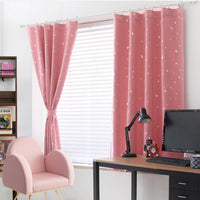 Star Blackout Window Curtains Room Thermal Insulated for Kids Boy Girls Bedroom