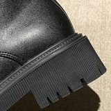 Women's Lace Up&Zip Combat Ankle Boot