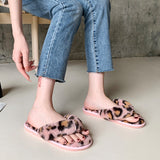 Ladies Womens Plush Flip Flop Slippers Winter Warm Comfort House Bedroom Shoes