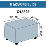 Dustproof Stretch Velvet Ottoman Slipcover Elastic Rectangle Footstools Covers Removable Soft Foot Stool Furniture Protector for Living Room, Bedroom