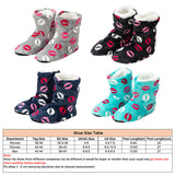 Women Men Winter Warm Boot Slippers Lips Design Flat Thicken Plus Velvet Slipper