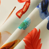 Mens Button Down Shirt Casual Loose Tops Summer Hawaiian Shirts Lapel Neck Short Sleeve T-shirt Mushroom Print Blouse